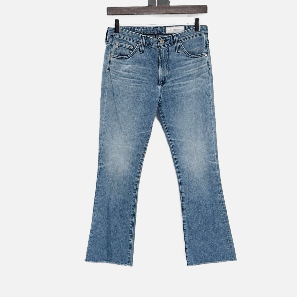 AG Adriano Goldschmied The Jodi Crop High-Rise Slim Flare Raw Hem Jeans -Size 27